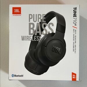 JBL Tune 710BT Wireless Headphones - Sleek Black